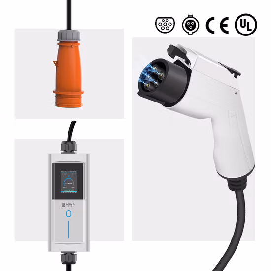 16A 32A 유형 2 - 유형 1 J1772 - Type2 전기 자동차 어댑터 Tpc 용 220V EV 충전기 어댑터