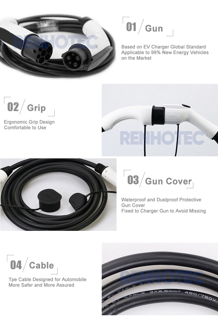 Type 2 to GB/T EV Car Charger Cable GB Plug to IEC 62196 Vehicle Side Socket Charging Adapter