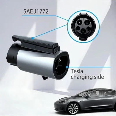 EV Tesla to J1772 충전 어댑터 최대 80A Tesla to Type1 전기 자동차 충전기 Tpc to J1772 변환기 커넥터